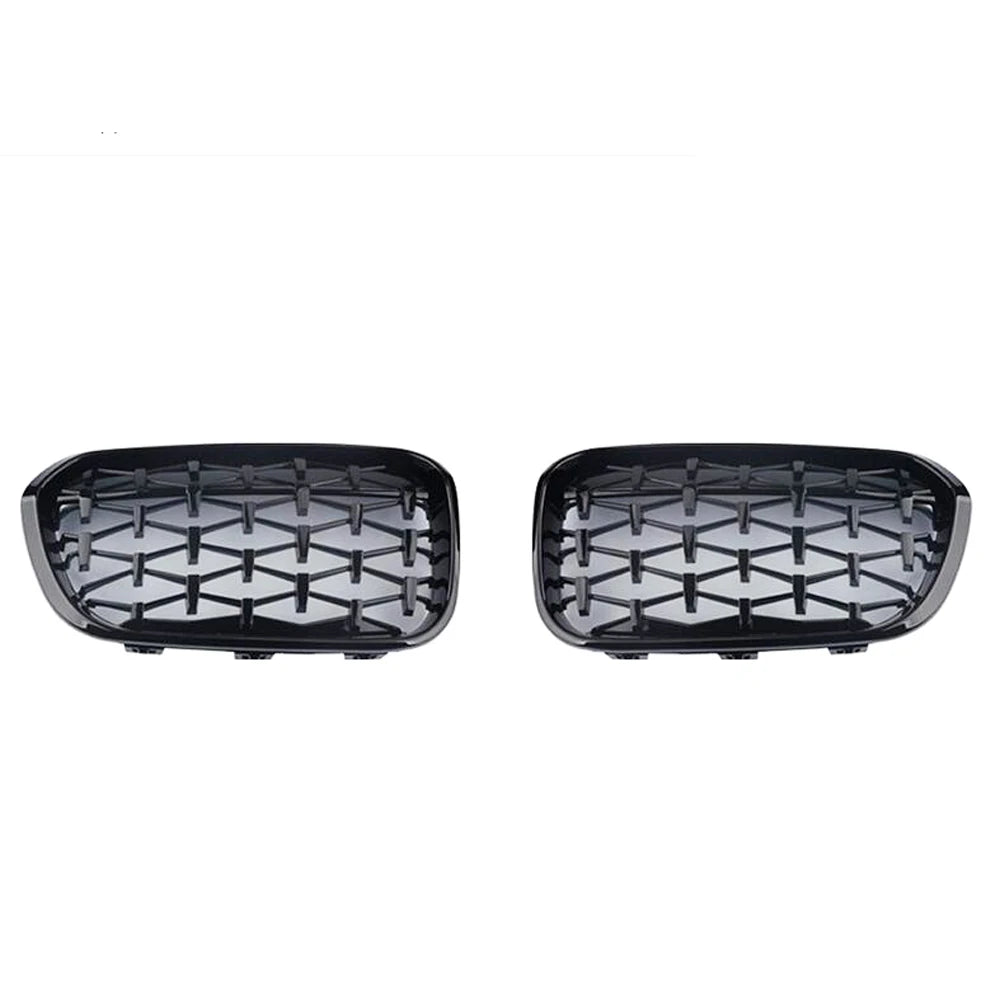 BMW 1 SERIES F20/F21Diamond style grill 2015-2019 - Gloss Black / Gloss Black and Silver / Silver