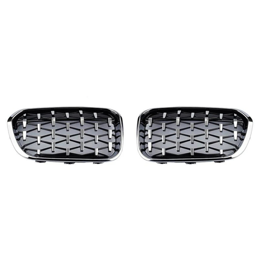 BMW 1 SERIES F20/F21Diamond style grill 2015-2019 - Gloss Black / Gloss Black and Silver / Silver