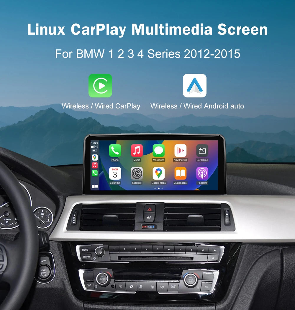 BMW 1 SERIES F20/F21 NBT Wireless CarPlay Android Auto Multimedia Display Screen