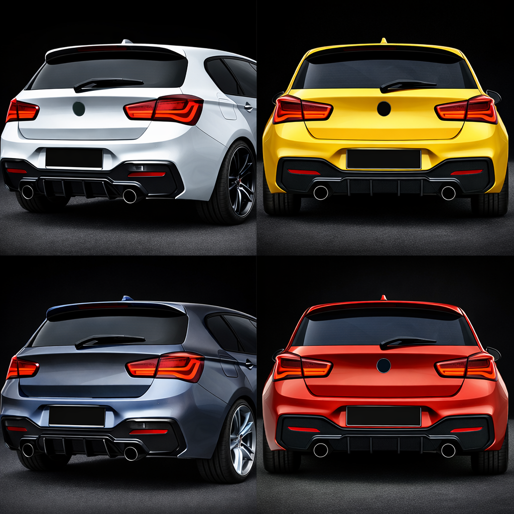 BMW 1 SERIES F20/F21 Rear Diffuser Gloss Black | Dual Exhaust Sport Model, Compatible with 2015-2020 Models